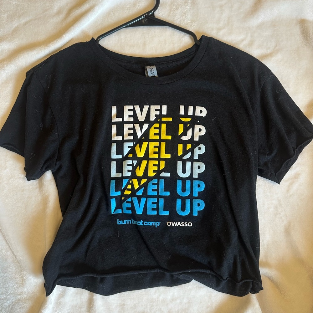 Black Burn Boot Camp Level Up Design